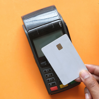 photo debit card in use