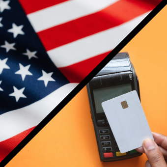 image of American flag and credit card